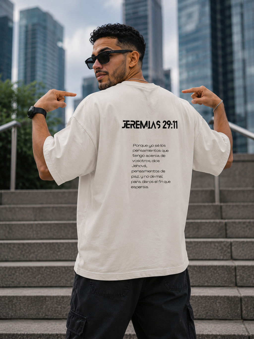 Jeremias 29:11  Oversized Faded Bone