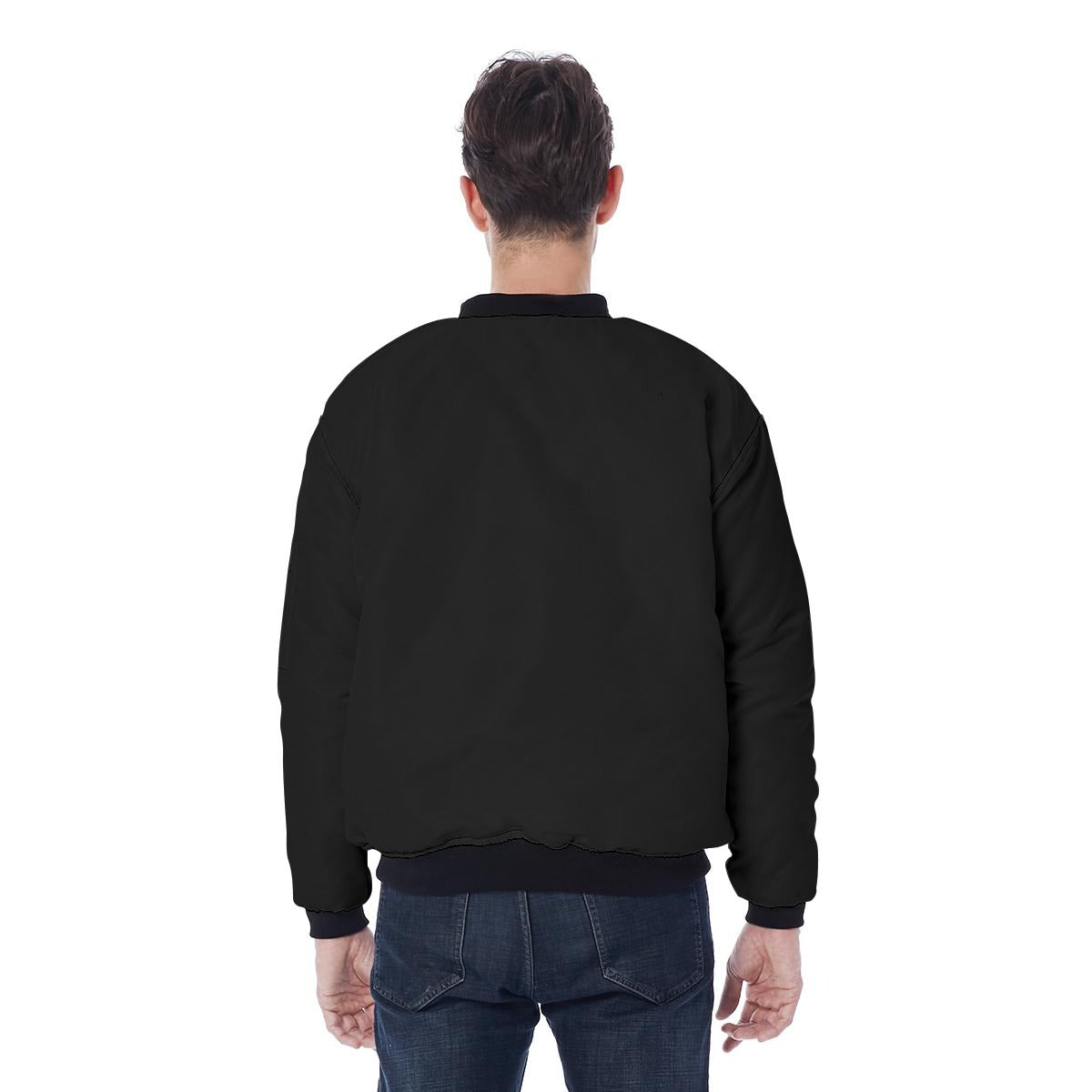 Cafecito Men's Bomber Jacket Without Sleeve Pocket
