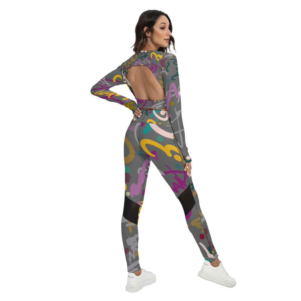 Graphity Sport Set With Backless Top And Leggings
