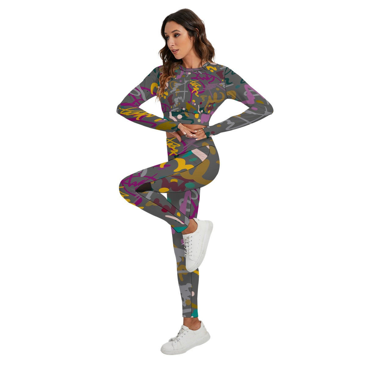 Graphity Sport Set With Backless Top And Leggings