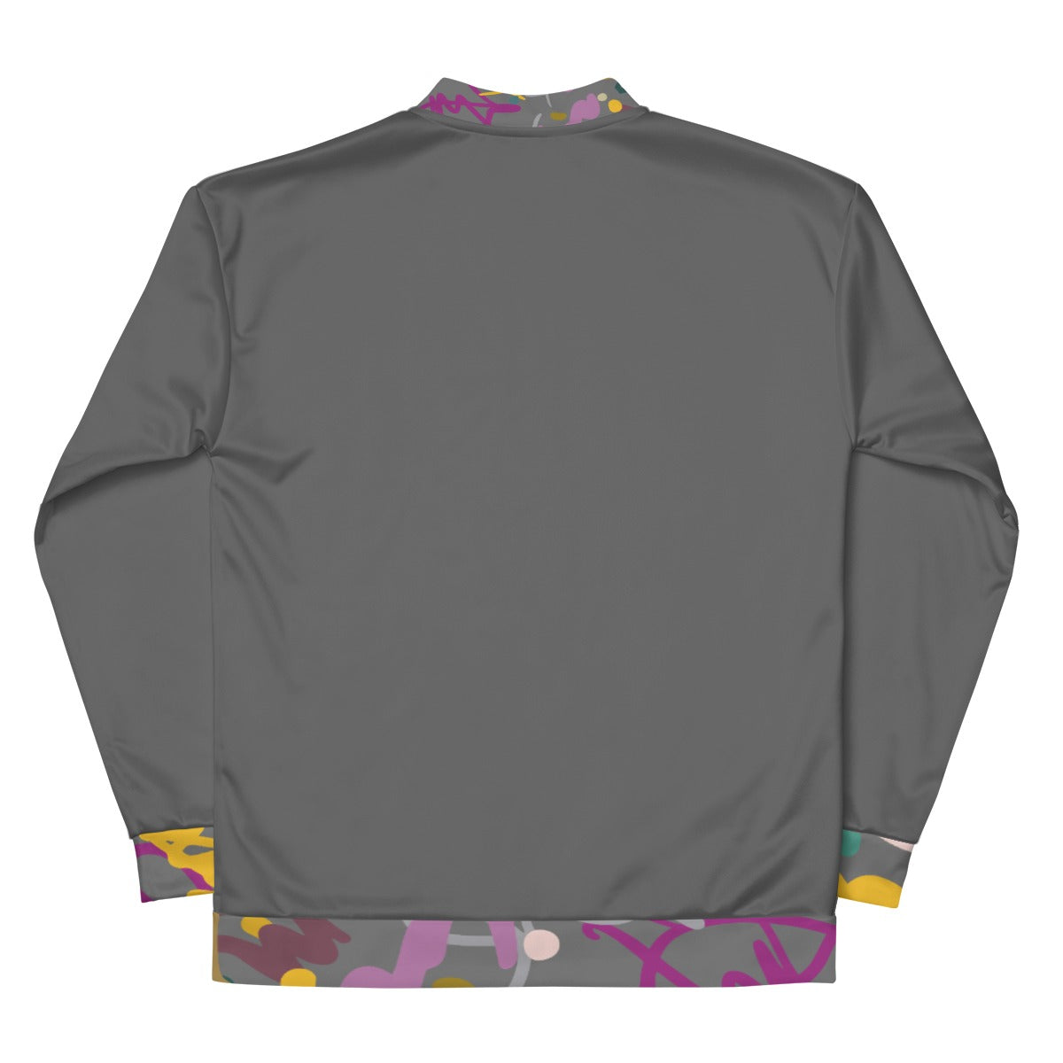 Gray Grafity Unisex Bomber Jacket