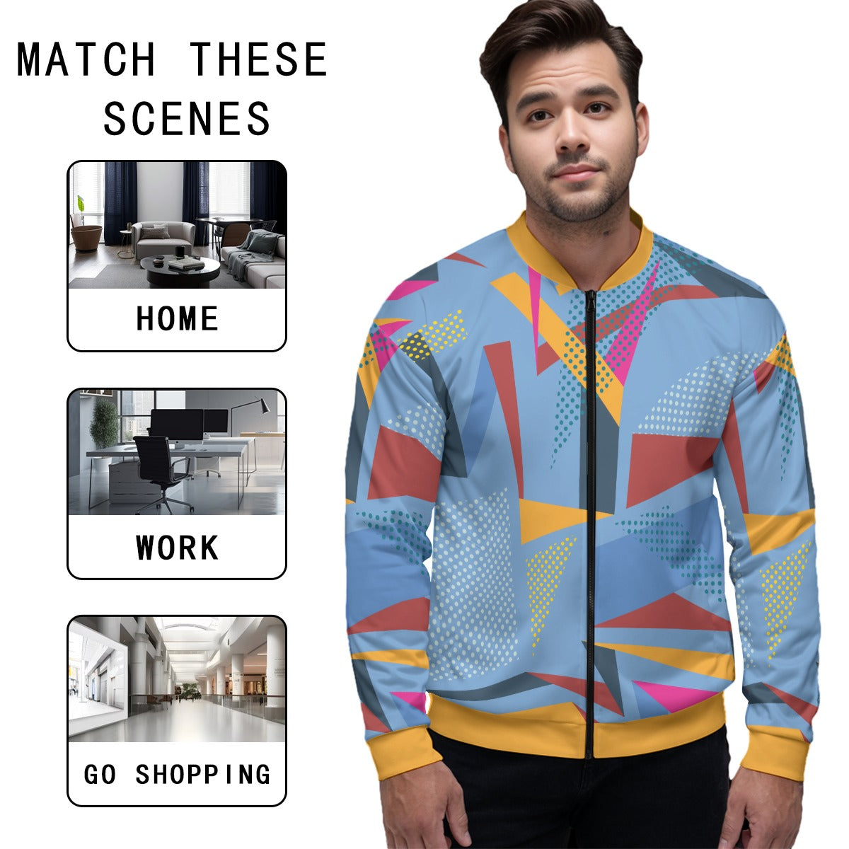 Geometyric 4 Unisex Bomber Jacket