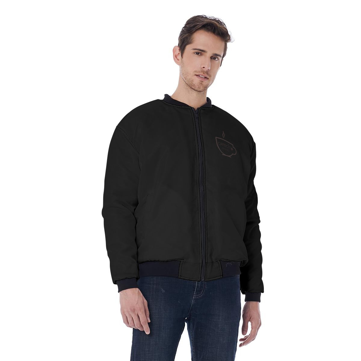 Cafecito Men's Bomber Jacket Without Sleeve Pocket