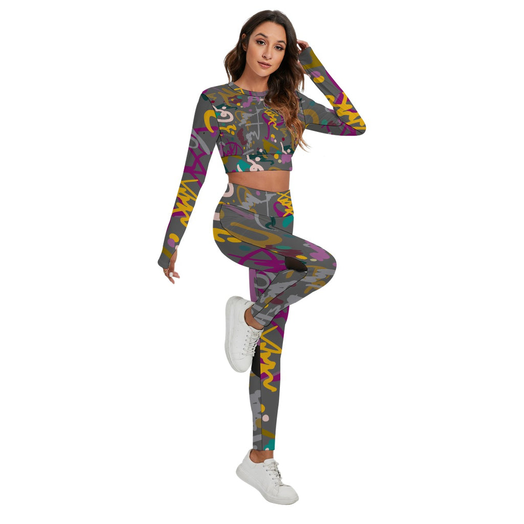 Graphity Sport Set With Backless Top And Leggings