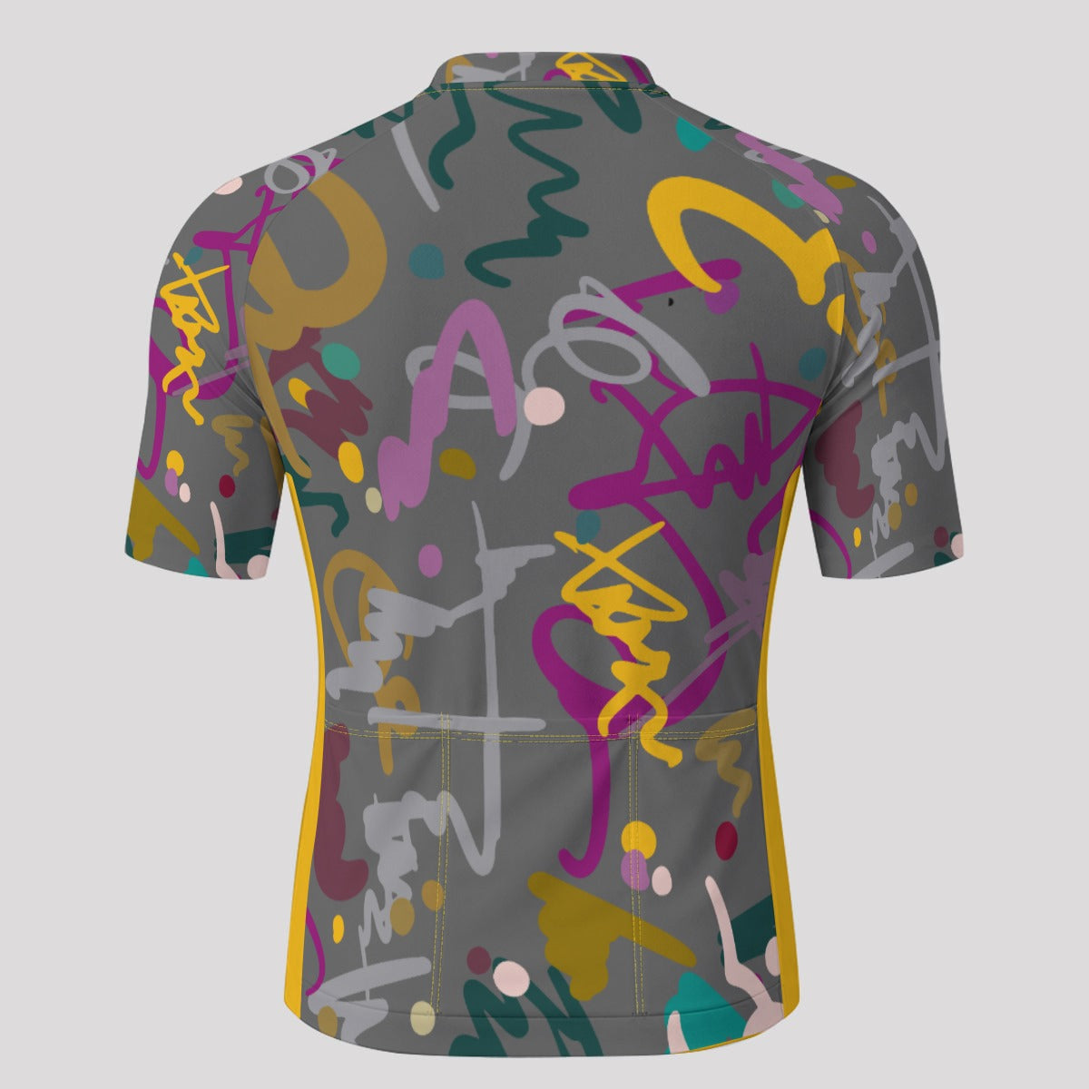 Graphity  Men's Short-Sleeve Cycling Jersey With Black Zipper|Bonded Seam
