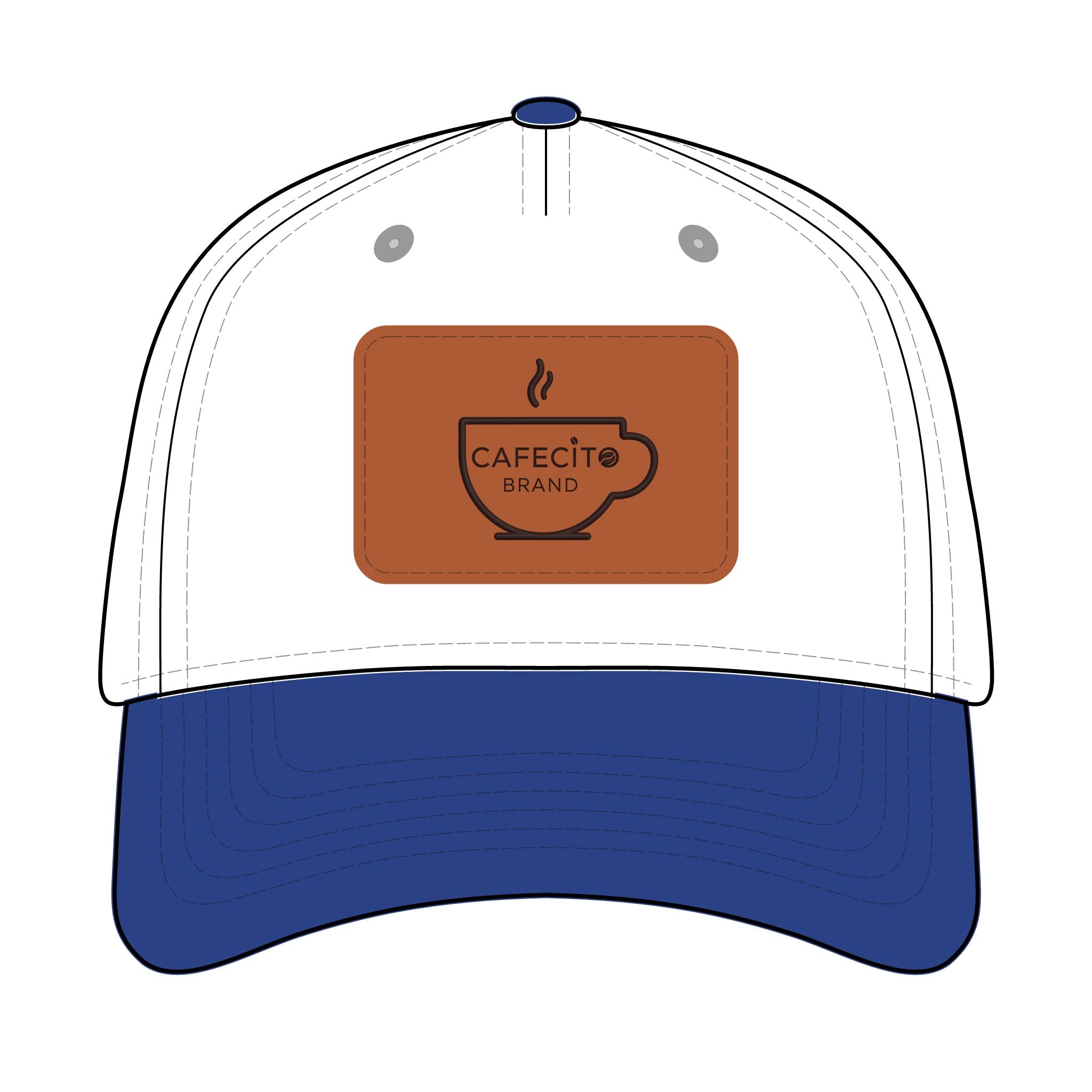 Cafecito  Leather Patch Baseball Cap