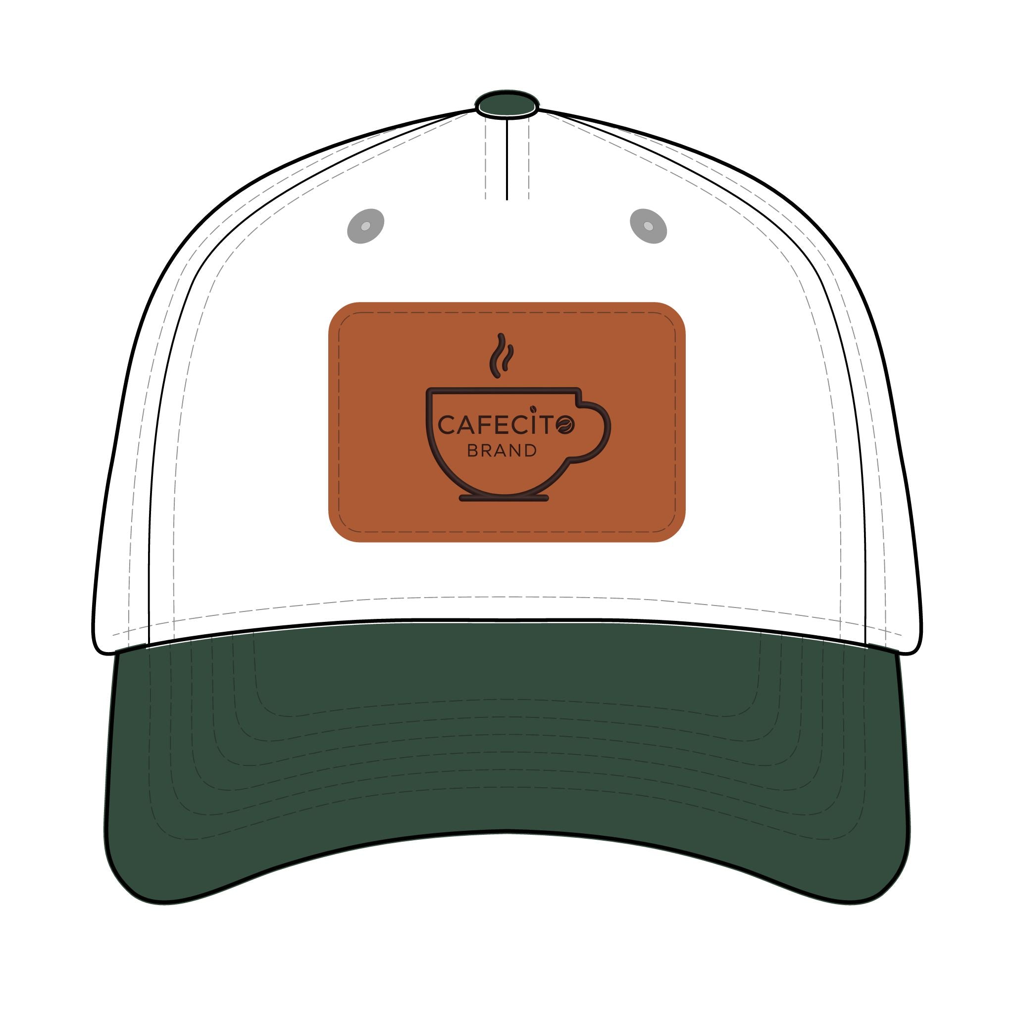 Cafecito  Leather Patch Baseball Cap