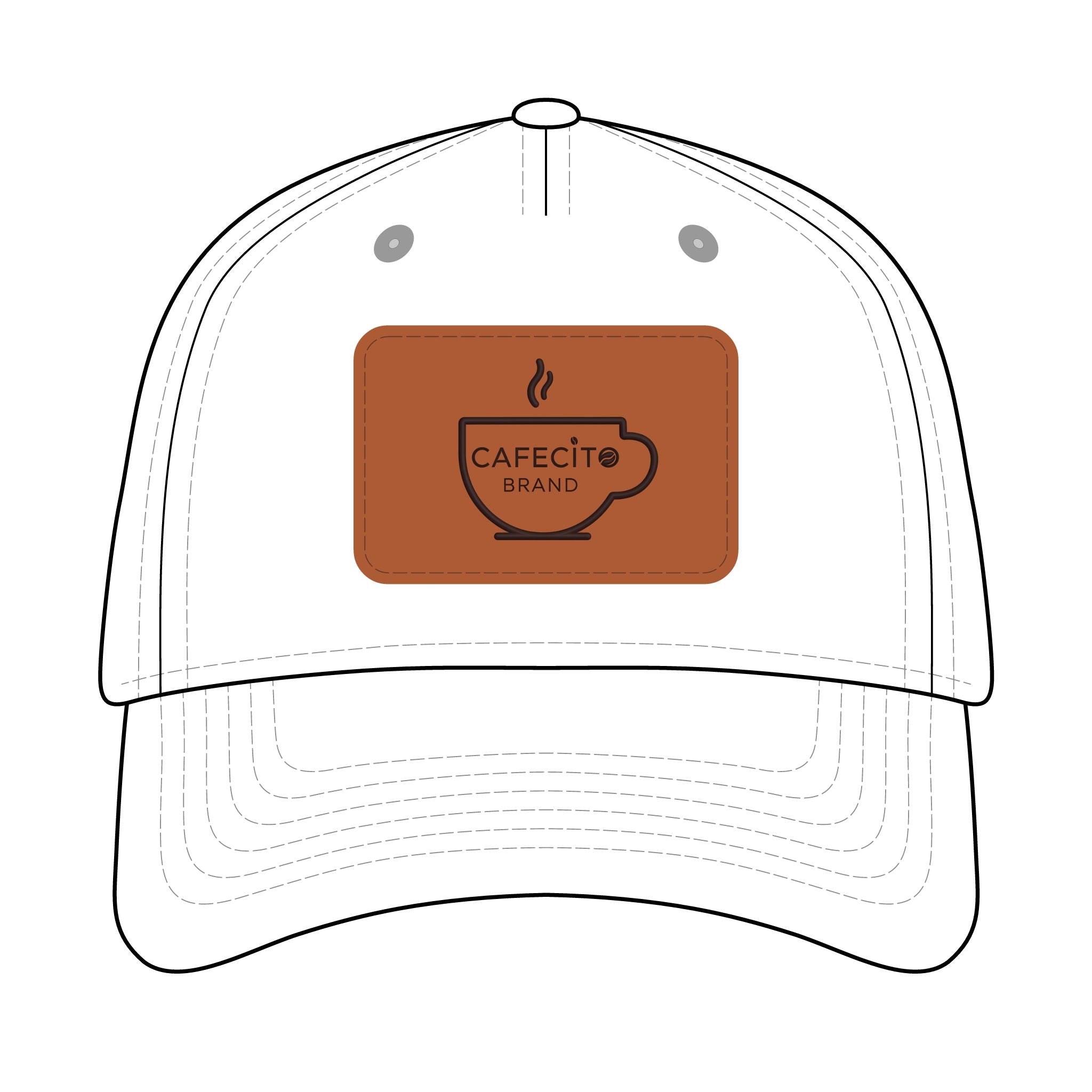 Cafecito  Leather Patch Baseball Cap