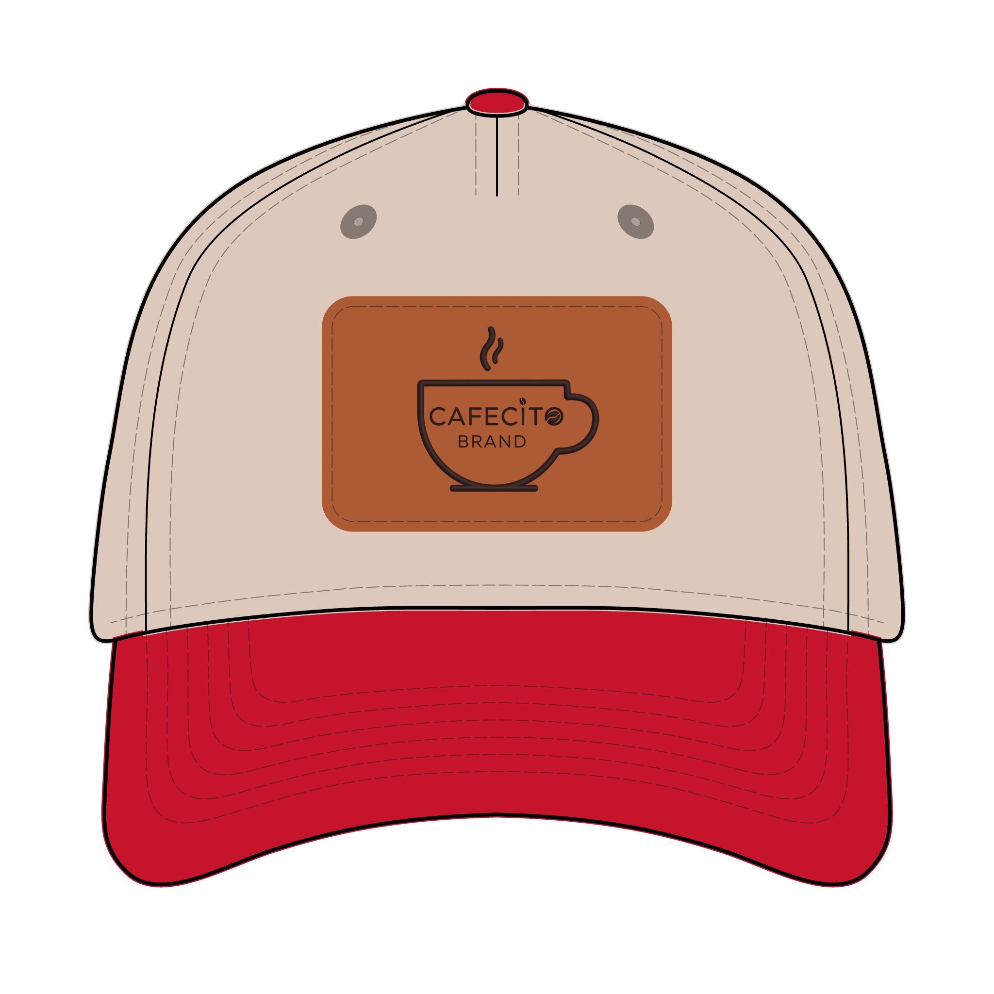 Cafecito  Leather Patch Baseball Cap