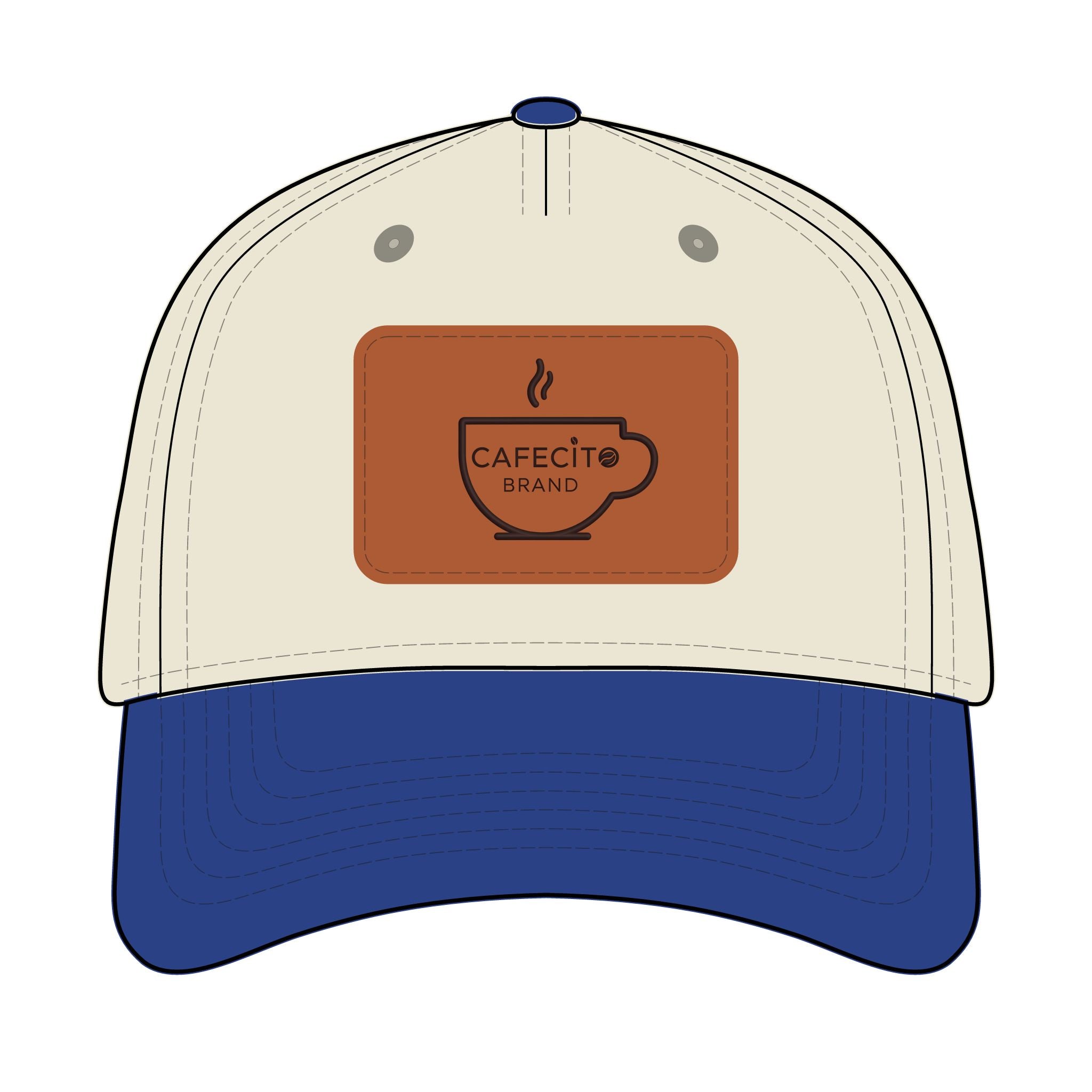 Cafecito  Leather Patch Baseball Cap