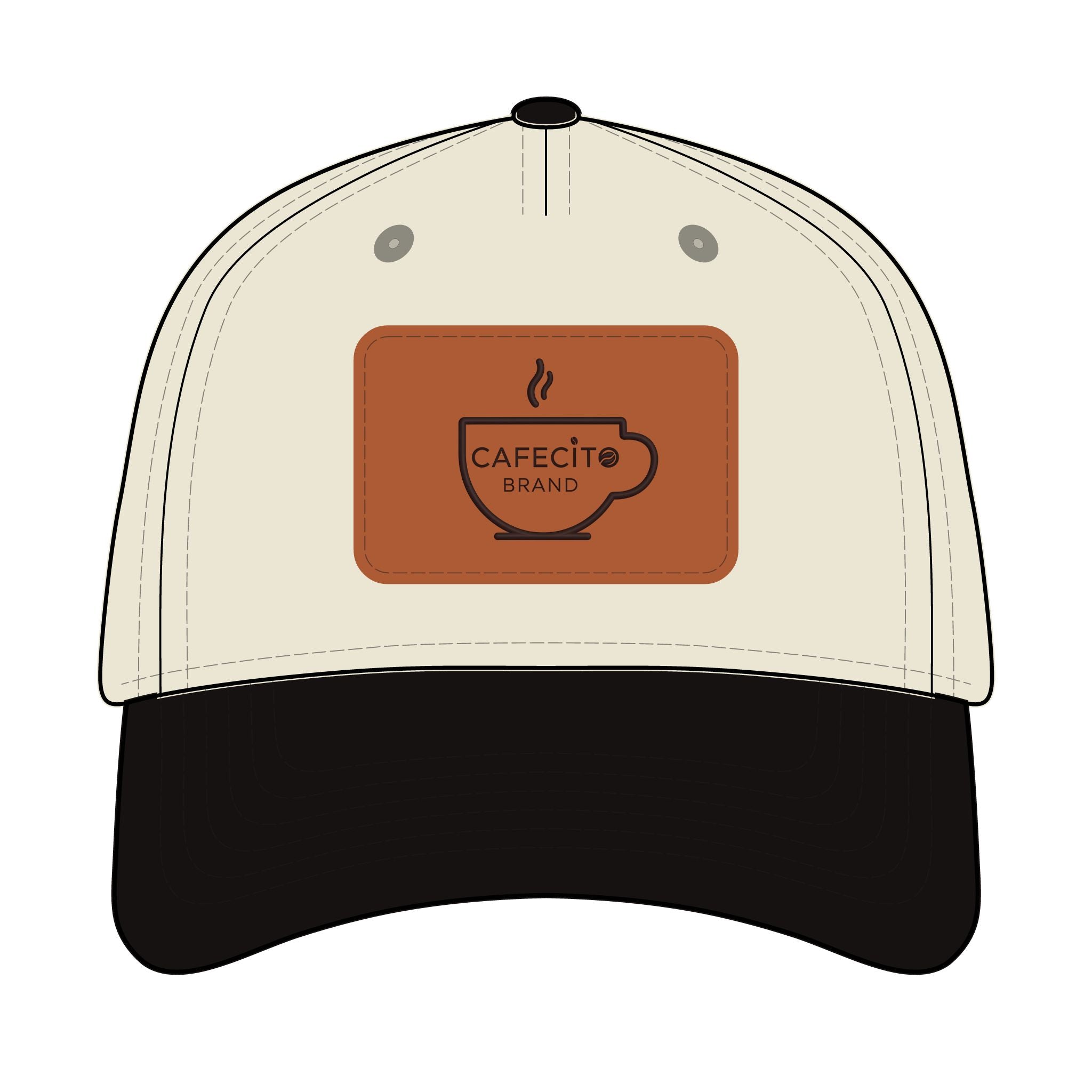 Cafecito  Leather Patch Baseball Cap