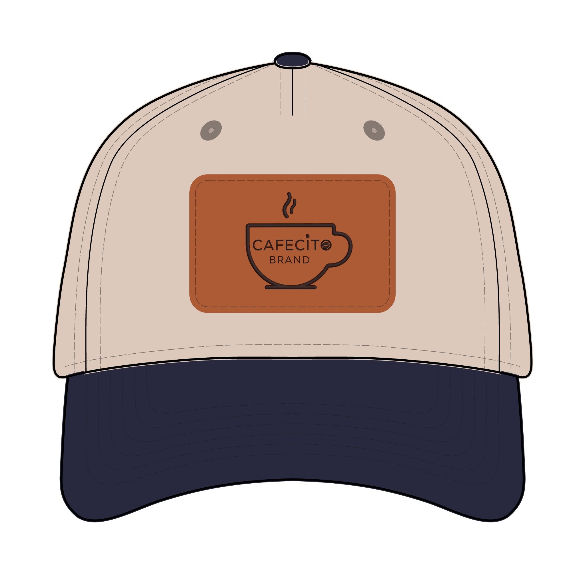 Cafecito  Leather Patch Baseball Cap
