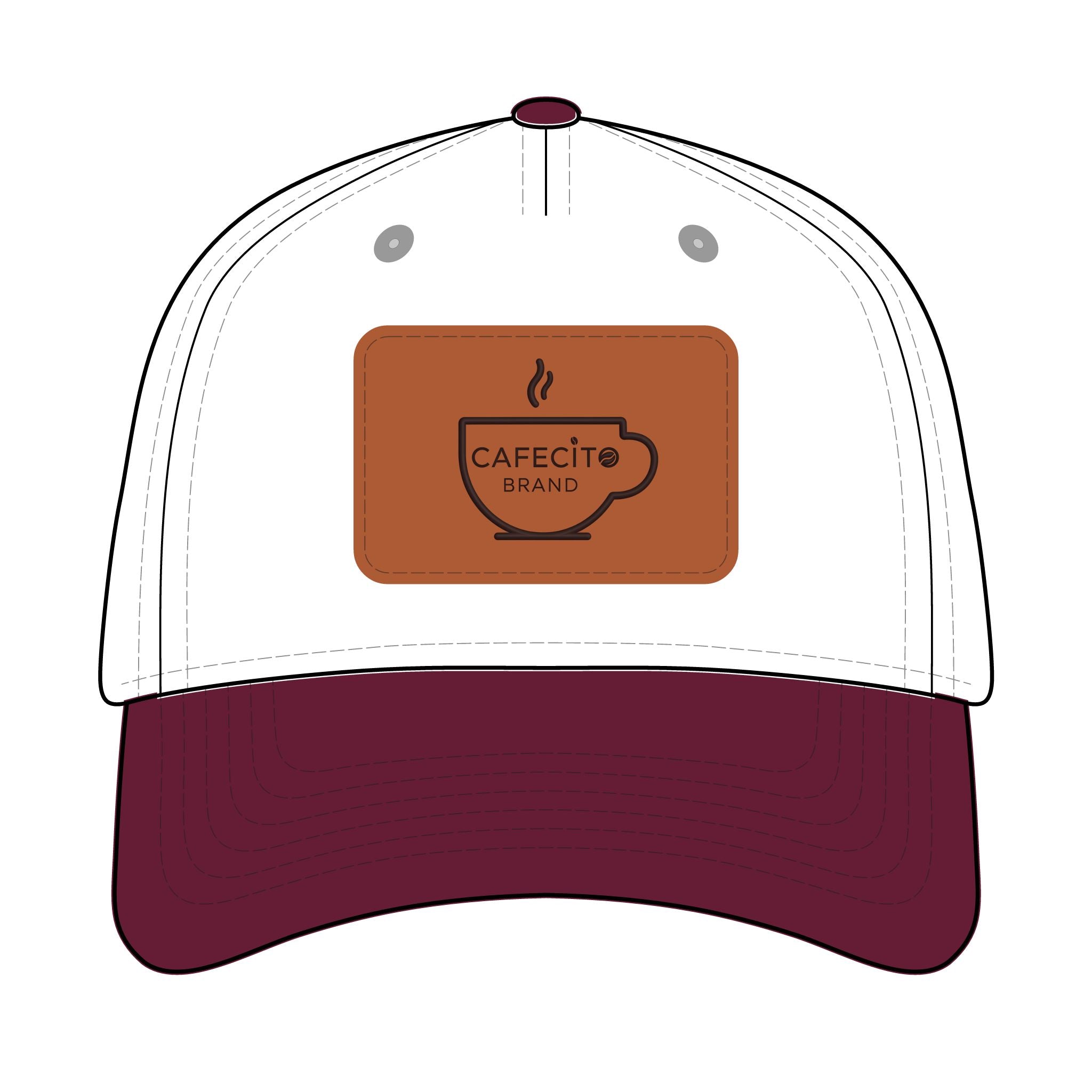 Cafecito  Leather Patch Baseball Cap