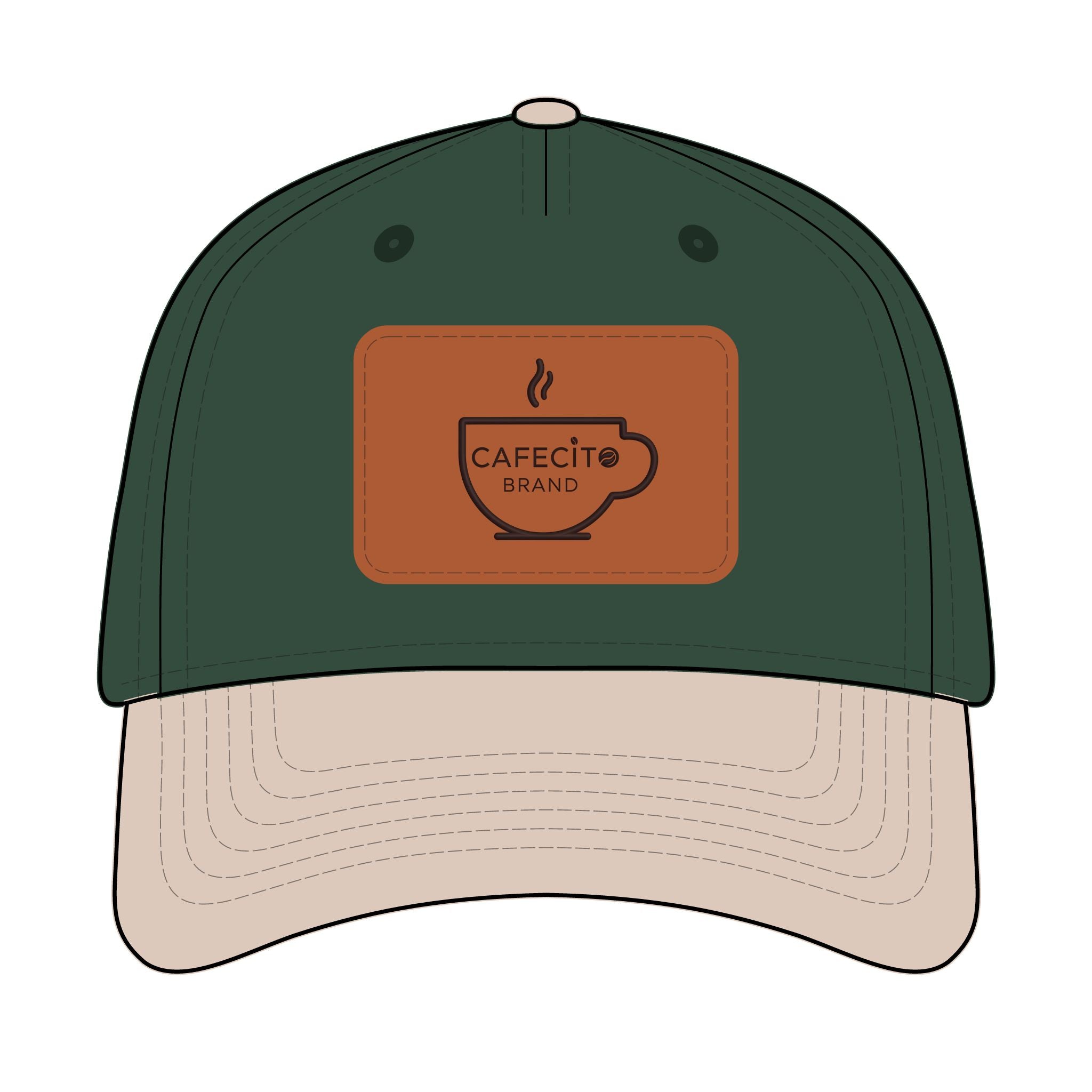 Cafecito  Leather Patch Baseball Cap