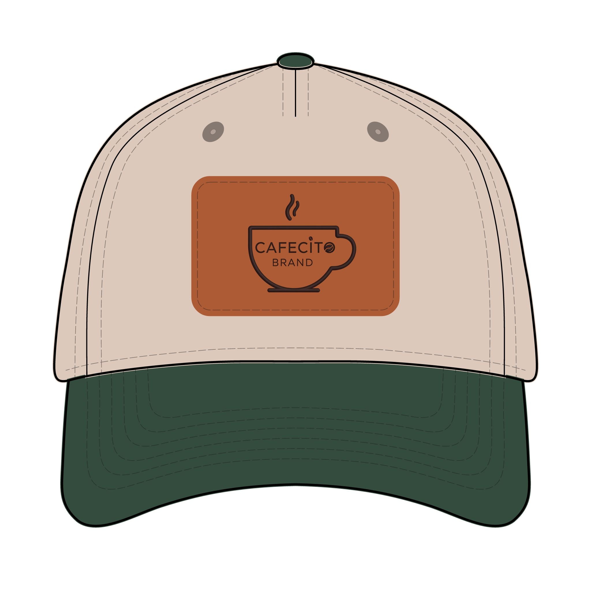 Cafecito  Leather Patch Baseball Cap