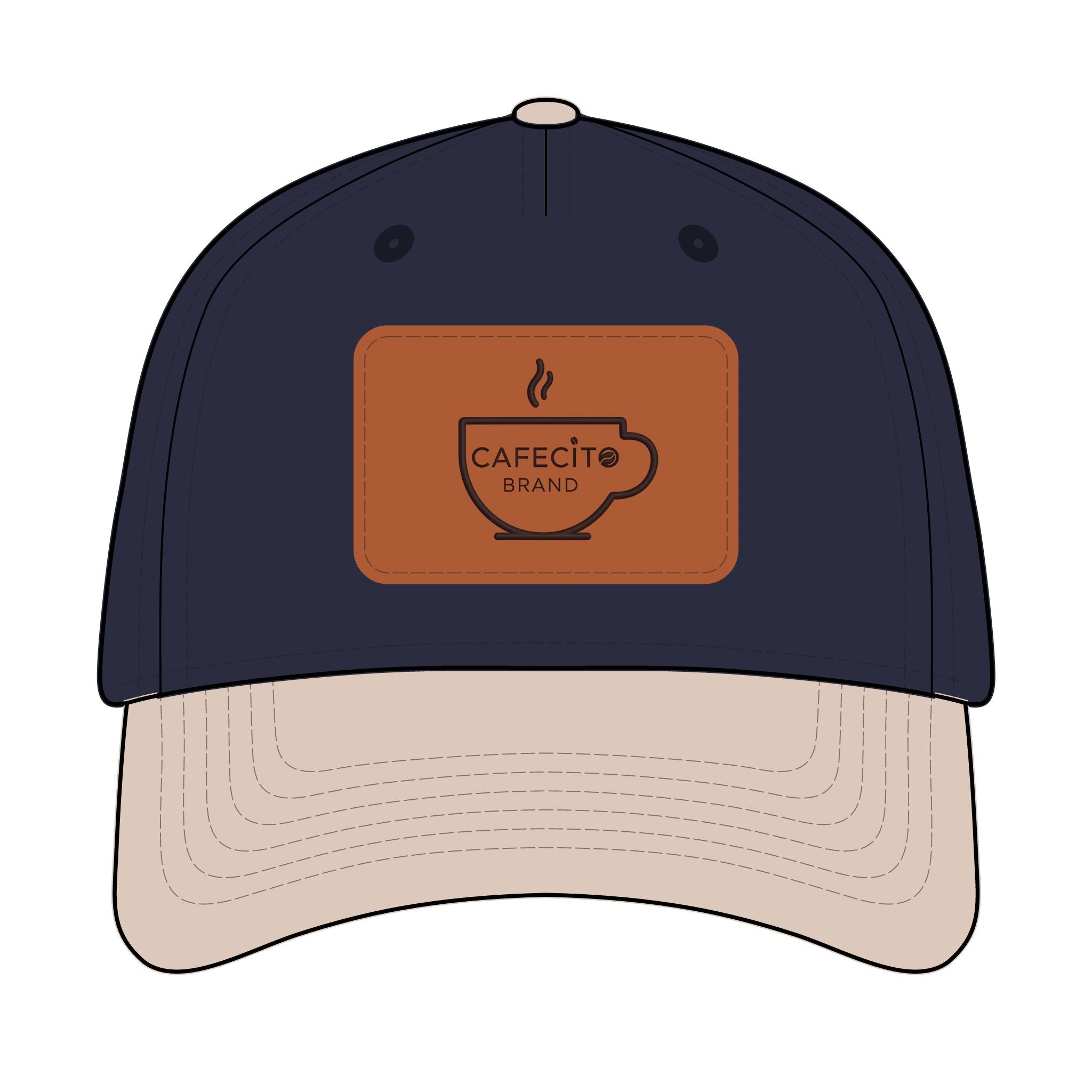 Cafecito  Leather Patch Baseball Cap
