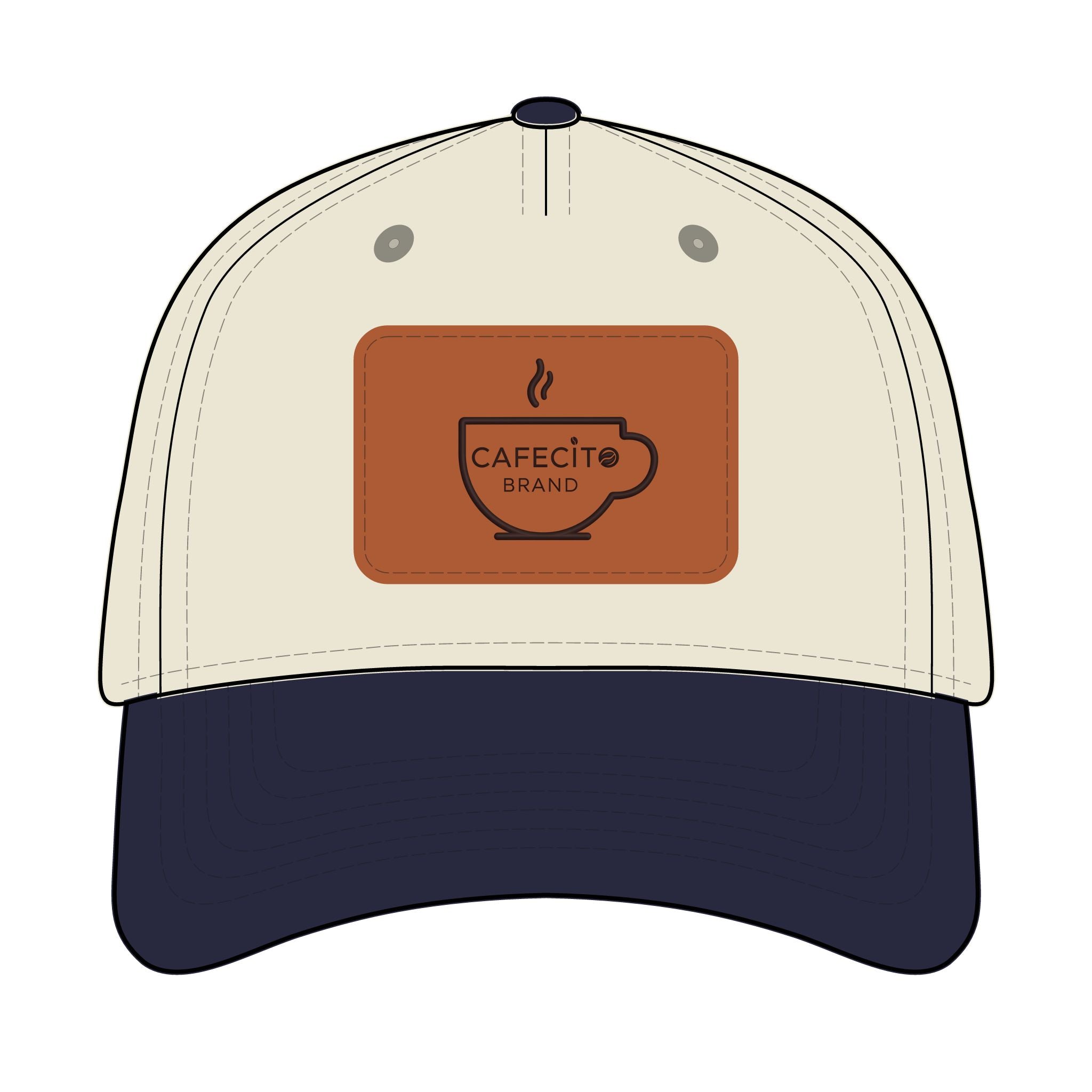 Cafecito  Leather Patch Baseball Cap