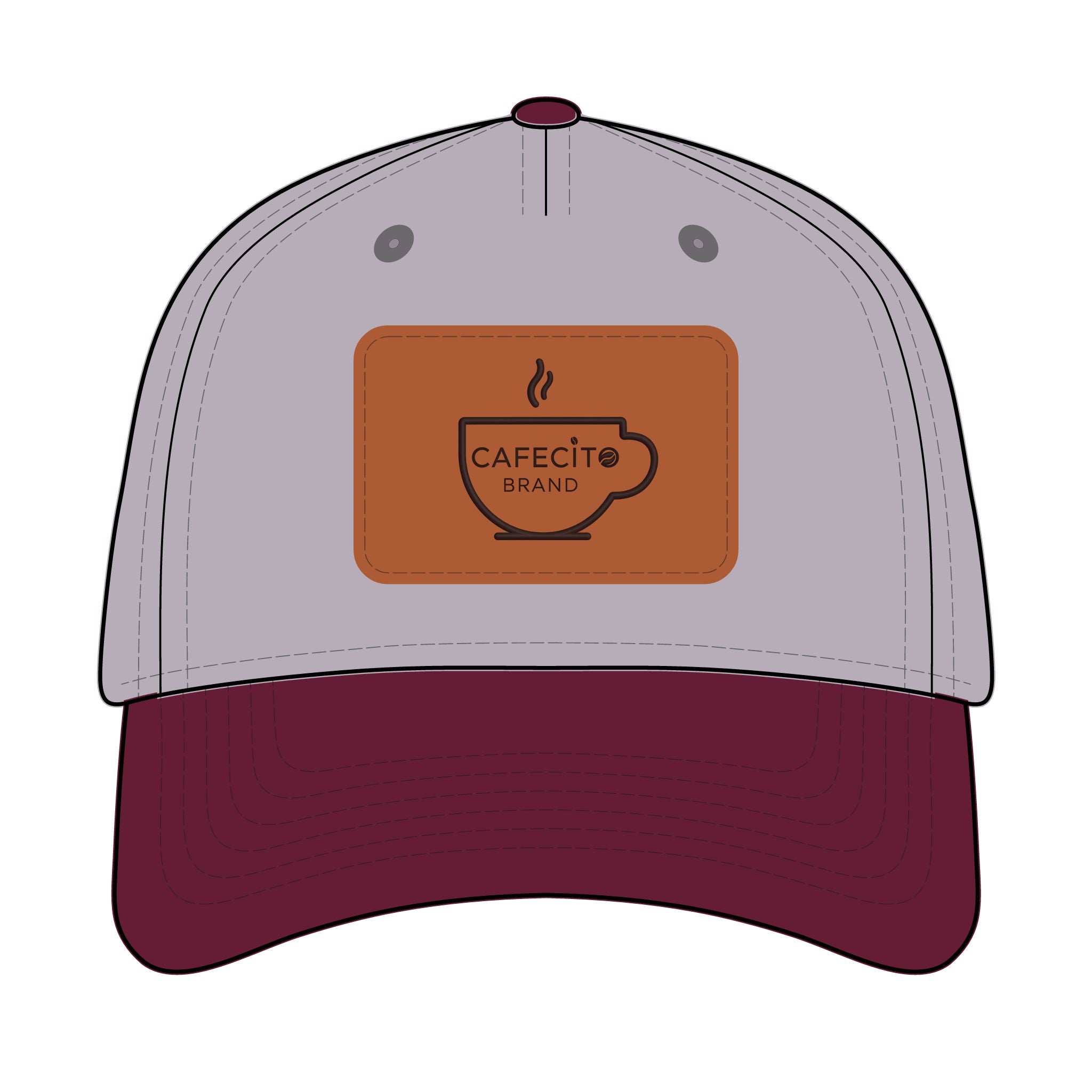 Cafecito  Leather Patch Baseball Cap