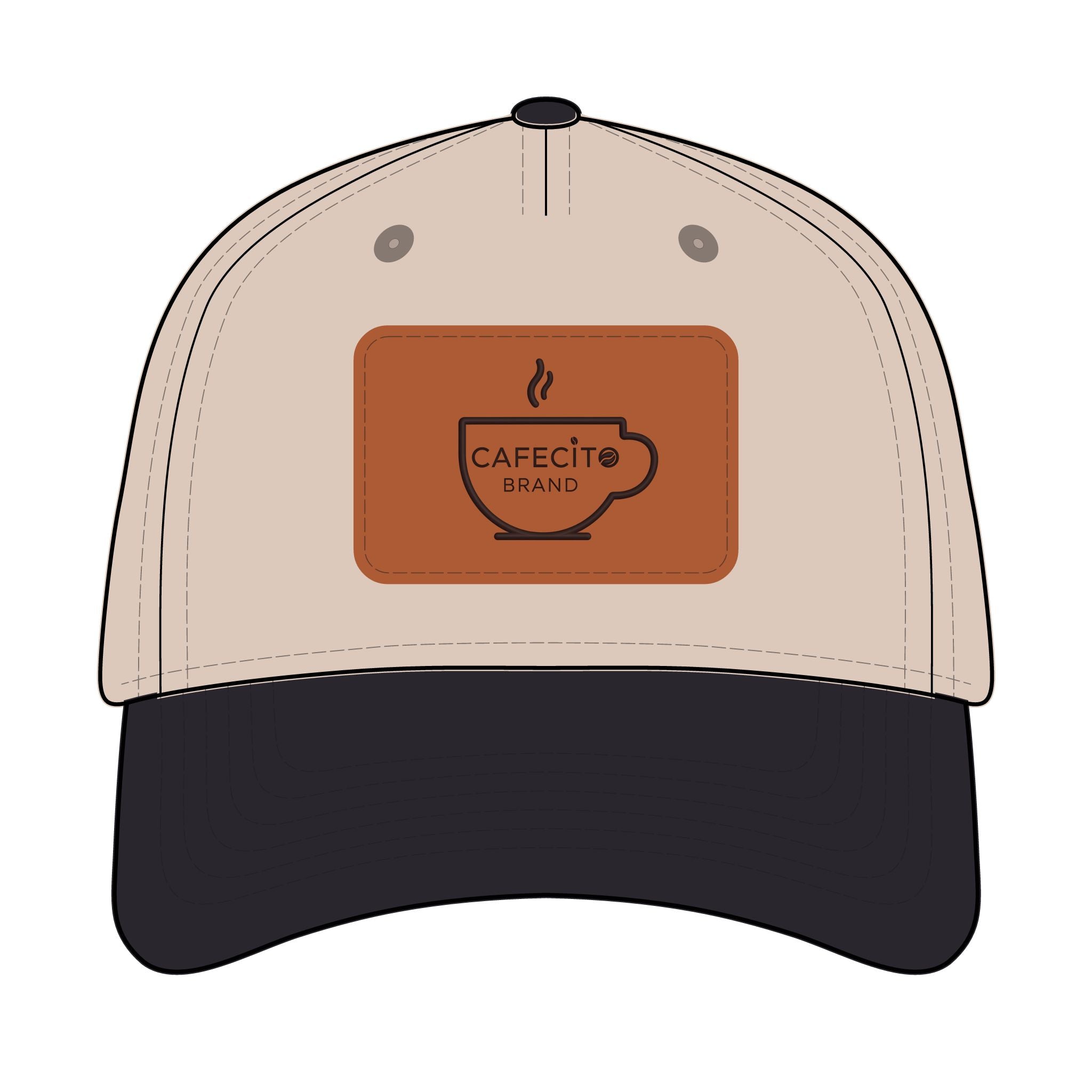 Cafecito  Leather Patch Baseball Cap